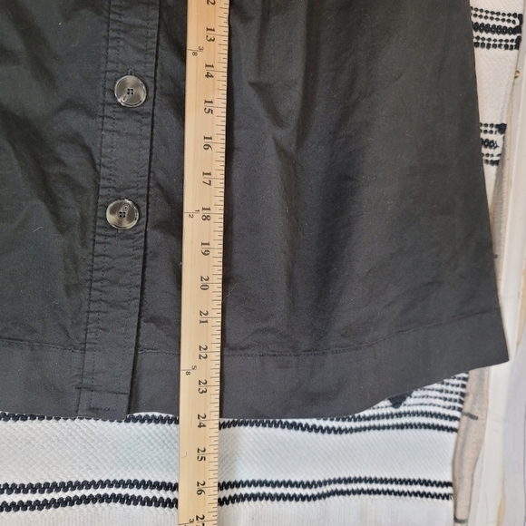 TRINK TURK A LINE BUTTON FRONT BLACK PLEATED SKIRT, SZ 12 - Picture 12 of 14